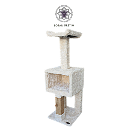 Double Kedi Evi - Krem